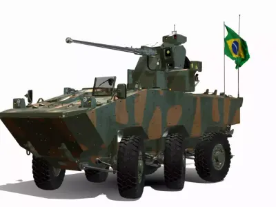 VBTP MR IVECO GUARANI 6X6 UT30BR Low-poly 3D model