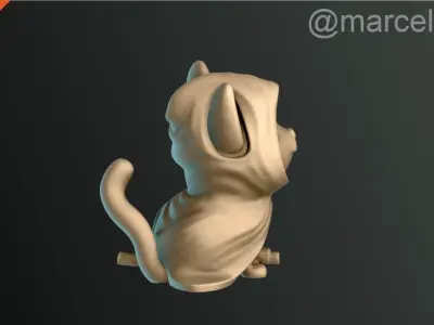 Halloween Cat Reaper Free 3D print model