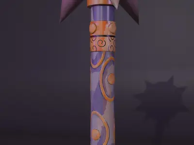 Meteorite Mace Stylized 3D Weapon Low-poly 3D model
