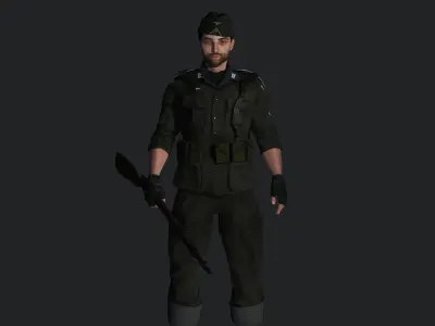 AAA 3D REALISTIC MALE CHARACTER - MILITARY ARMY OUTFIT Low-poly 3D model