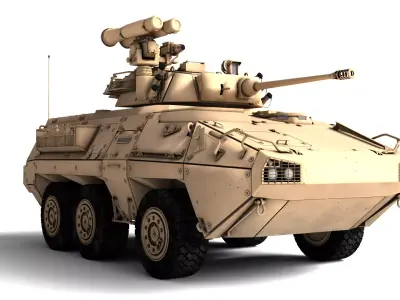 Armored Personnel Carrier Suricate Rigged Apc 3D Model  3D model