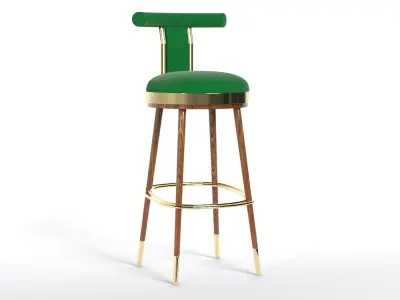chair high bar chair stainlees still  Free 3D model