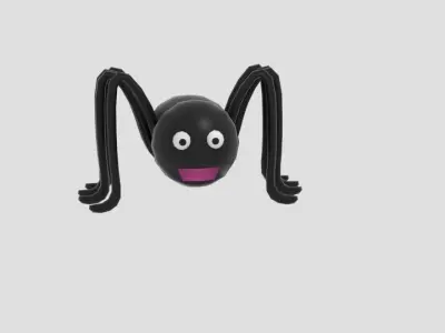  Cartoon Simple Spider Free low-poly 3D model