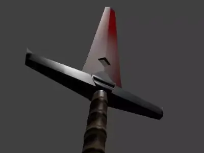 Red Broadsword Free 3D model