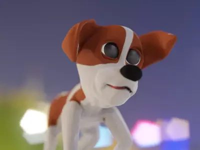 Cute Dog Free Free 3D model