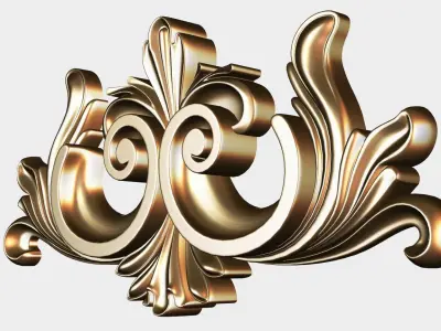 Carved decor for cnc 48 Free 3D model