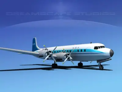 Douglas DC-7C NSA 3D model