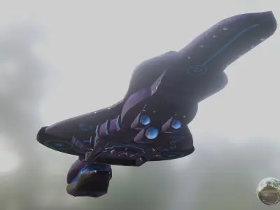 Covenant CAS-class assault carrier Low-poly 3D model