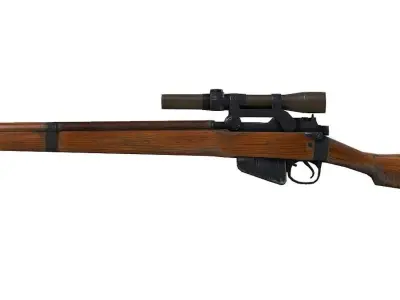 British Magazine Rifle Lee Enfield Low-poly 3D model