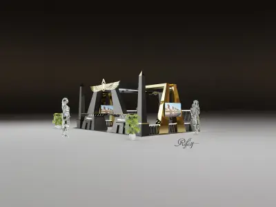3D Pharaonic Booth 3D model