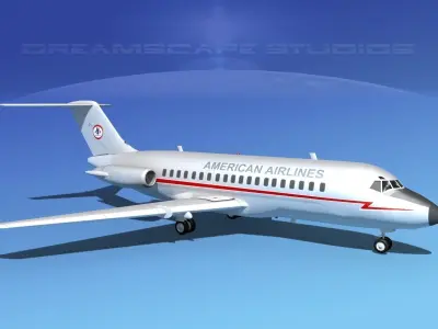 Douglas DC-9-20 Americans Airlines 3D model