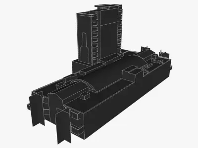 Niecon Plaza Low-poly 3D model