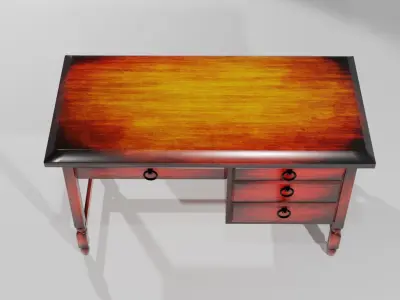 American Vintage Desk Free 3D model