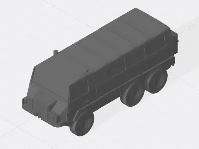 Pinzgauer 6x6 Light Operational Vehicle set 3D print model