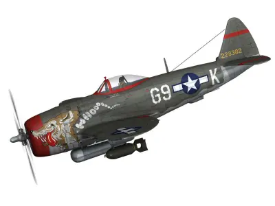 Republic P-47D Thunderbolt - Whoo 3D model