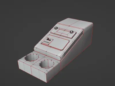 Police Center Console Low-poly 3D model