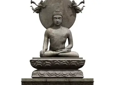 buddha statue 3d model 3D model