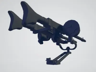 MG 34 Twin mount for tank 3D model