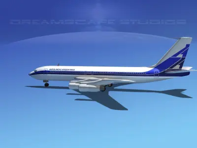 Boeing 707 Aerolineas Argentinas 3D model
