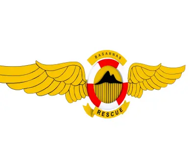 BASARNAS 3D Logo Low-poly 3D model