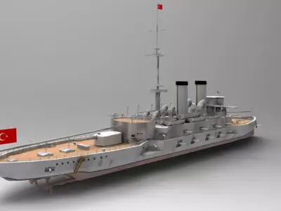 Ottoman Battleship Mesudiye 3D Model 3D model