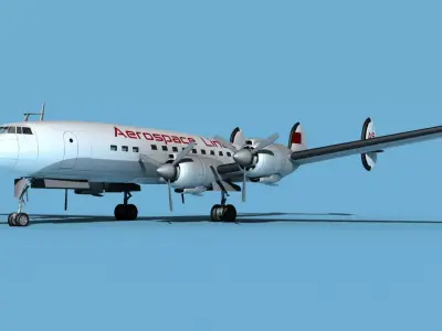 Lockheed L1649 Star Liner Aerospace Lines 3D model