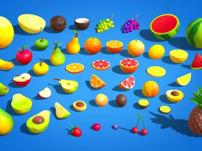 Casual Food Low-poly 3D model