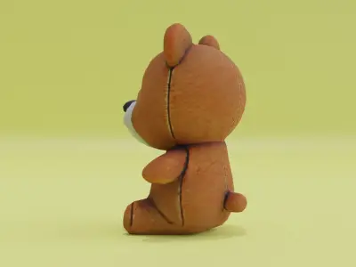 Teddy Bear Toy Plush Free low-poly 3D model