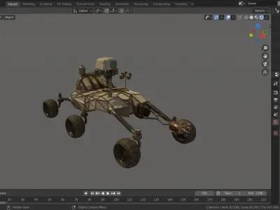 Mars Rover Free low-poly 3D model