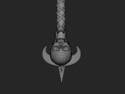 Skull Axe 3d model 3D model