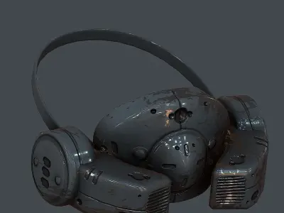 Gas mask helmet 3d model scifi Low-poly 3D model Low-poly Low-poly 3D model order