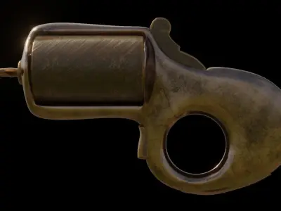 3D My Friend knuckleduster Pistol PBR model Low-poly 3D model