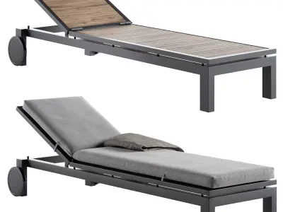 Chaise lounge Crate and Barrel Free 3D model