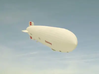 Hindenburg Zeppelin 3D model