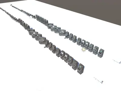 Switchboard pack Low-poly 3D model