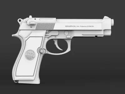 Beretta M9A1 Free 3D model