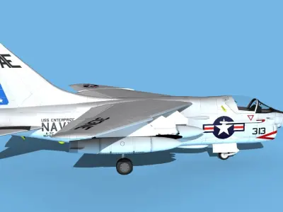 Chance Vought A-7C Corsair II V26 USN 3D model