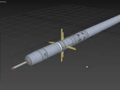 Missile Igla SA 18 Anti-Aircraft missile 3D model