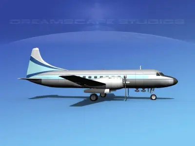 Convair CV-340 Private 4 3D model