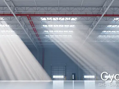 Large modern warehouse for Blender Eevee and Cycles Low-poly 3D model