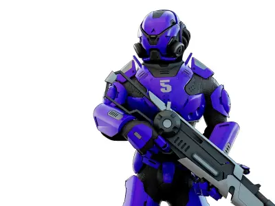 CYBORG SOLDIER RX-700  Rigged for Unreal Engine - Unity - MIXAMO 3D model