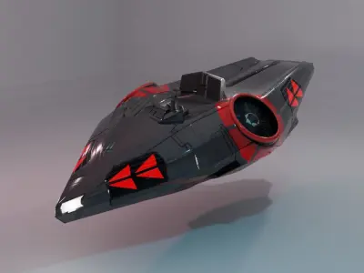 Futuristic Cycles Game and Subdivision ready Free low-poly 3D model