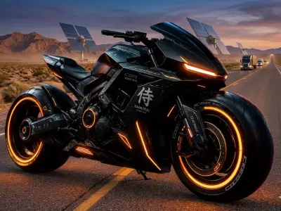 Cyber Samurai Bike 2077 STL Futuristic Motorcycle Model 3D Print 3D print model