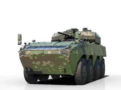 4 coatings of PLA Army ZBL191 ZBL-191 Infantry Fighting Vehicle Low-poly 3D model