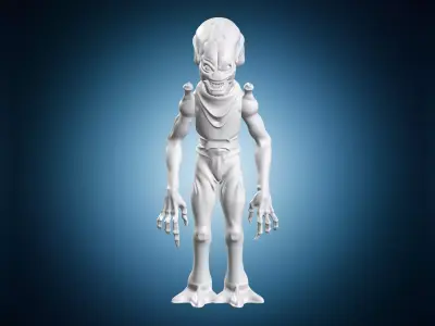 Alien Creature Extraterrestrial Sci-Fi Miniature 3D print model