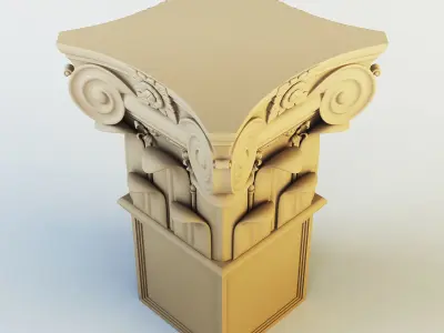 Column capital 3D model