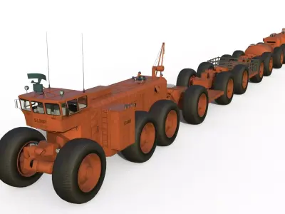 LeTourneau TC-479 mark 2 overland train 3D model