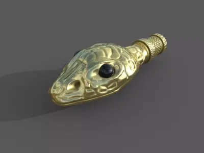 Snake head ornament - LODs and PBR - GameReady Low-poly 3D model