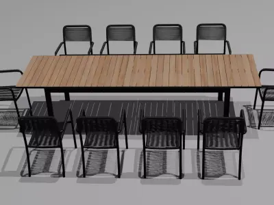 dining table set Free 3D model purchase