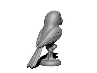 cartoon parrot 3D print model